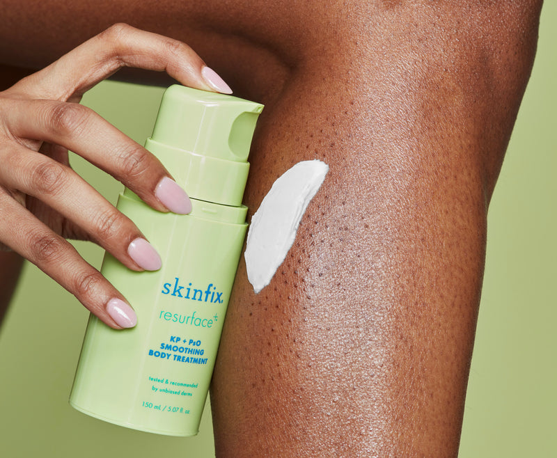 model leg with skinfix kp + pso smoothing body treatment