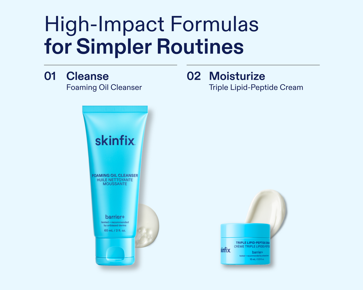 Skinfix Nourishing Cleanse + Moisturize Routine Steps Image