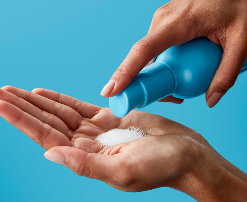 Foaming Oil Cleanser on hands