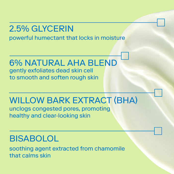 Resurface+ AHA/BHA Renewing Cream texture + ingredients 