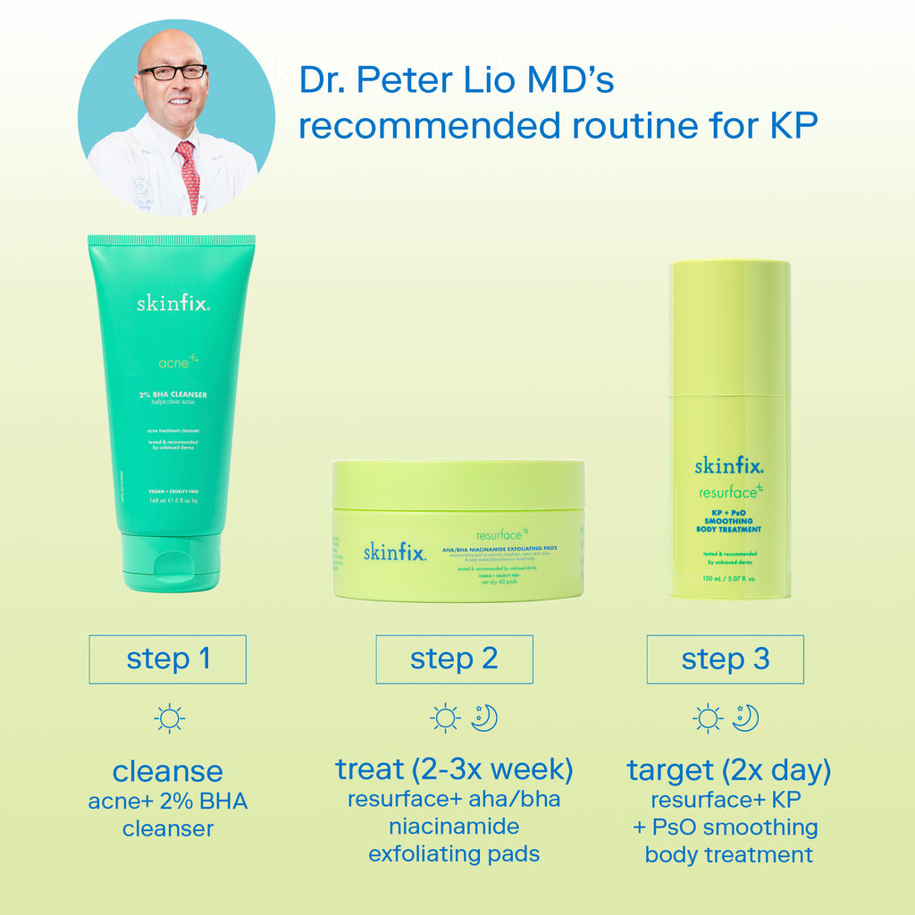 Dr. Peter Lio MD's routine for keratosis pilaris