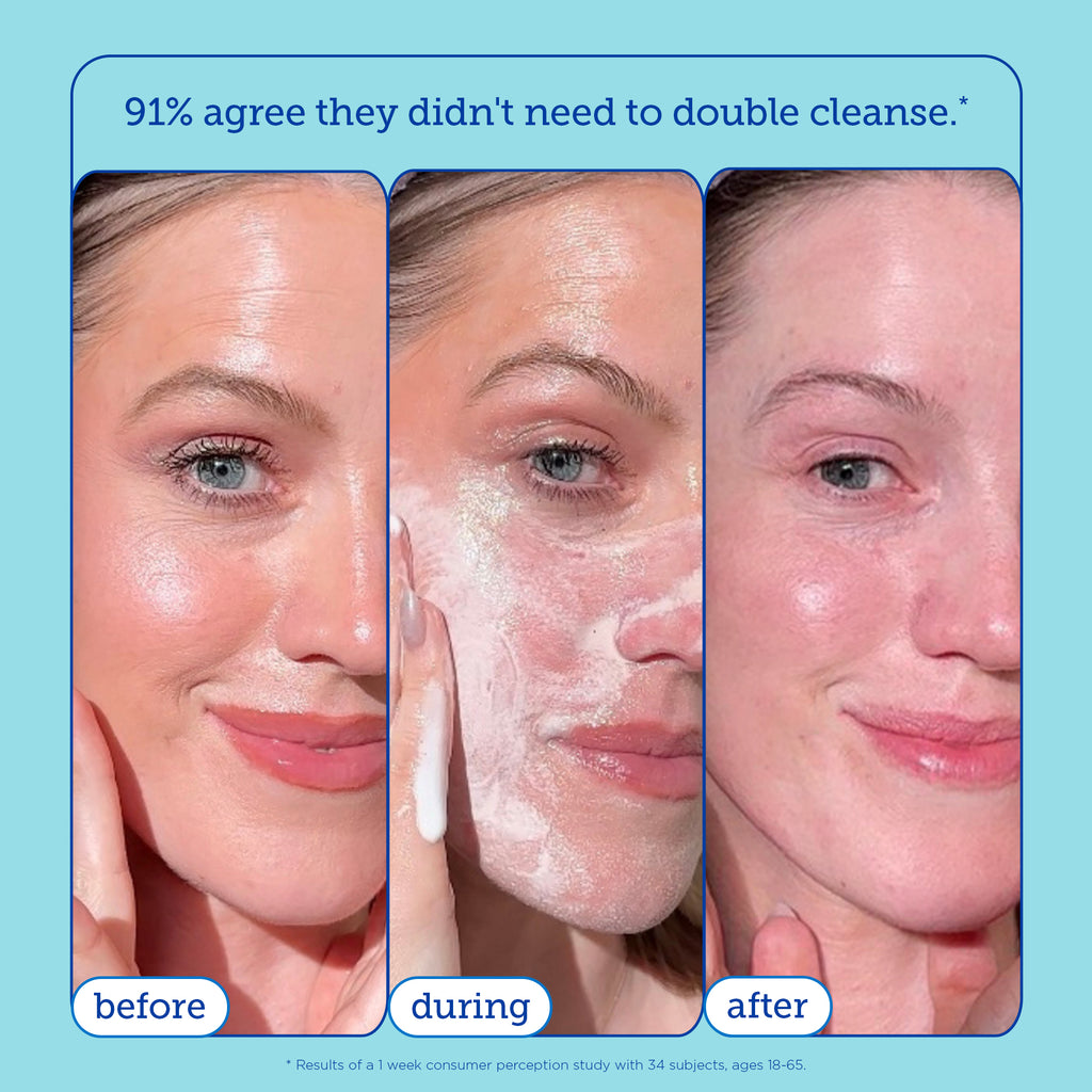 Skinfix Barrier Ceramide + Ectoin Gentle Gel Cleanser before and after