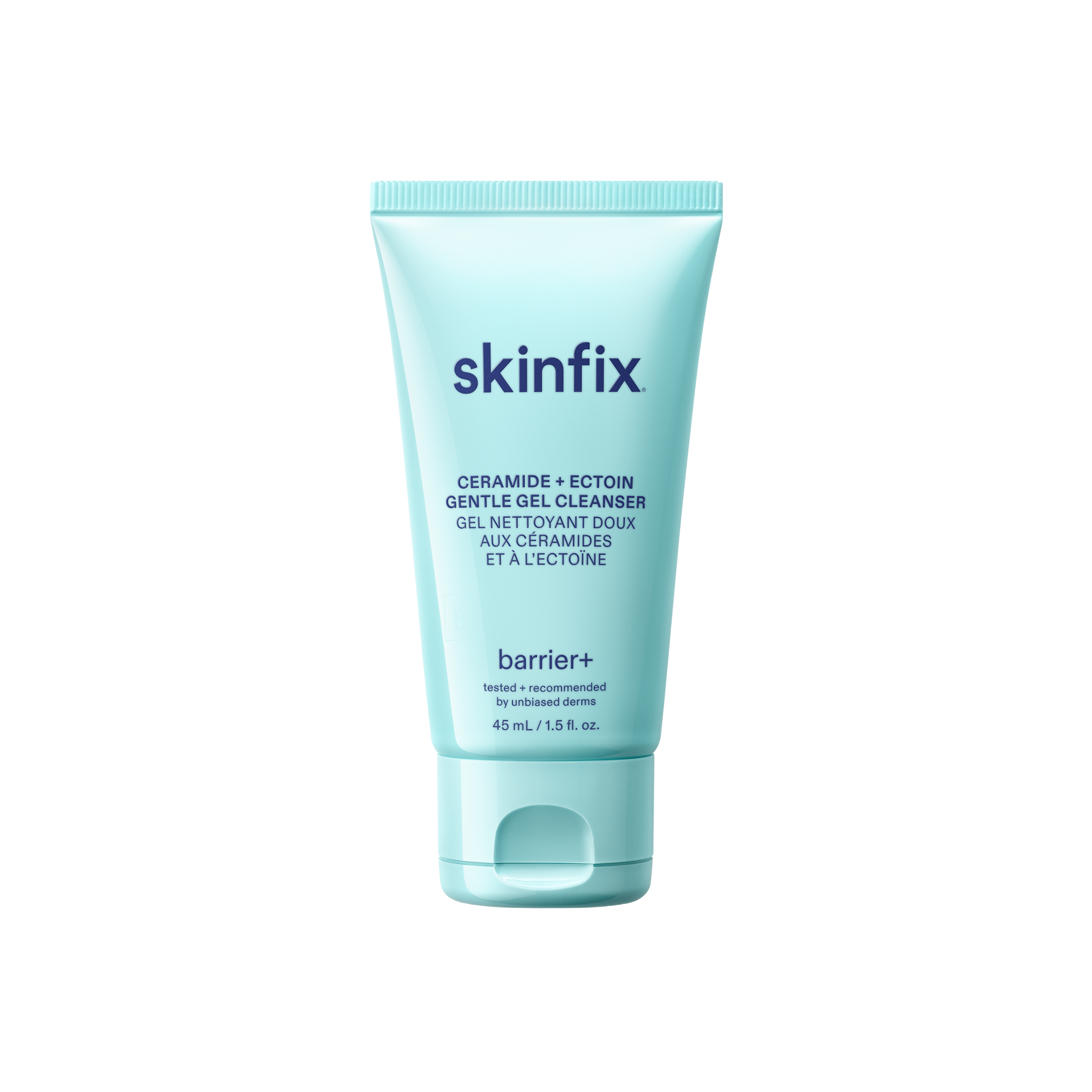 Tube of skinfix gentle gel cleanser on a white background