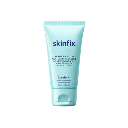 Tube of skinfix gentle gel cleanser on a white background