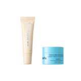 A skincare set featuring a beige squeeze tube of Skinfix Triple Lipid-Cream Moisturizer and a light blue jar of Skinfix Barrier Triple Lipid-Peptide Cream, shown on a plain white background.