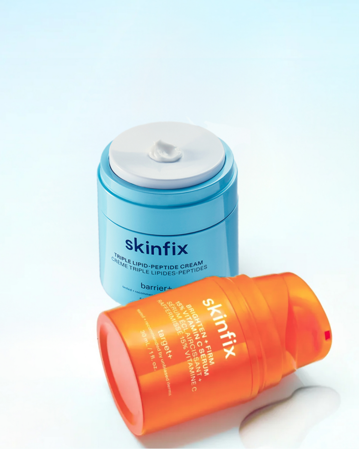 Skinfix Triple Lipid-Peptide Cream and Brighten + Firm 15% Vitamin C Serum