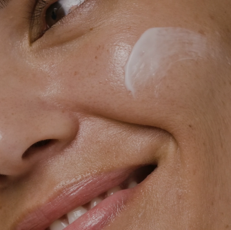 face cream swatch close up 