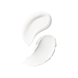 Texture swatches of the Skinfix Brighten + Firm 15% Vitamin C Serum (a smooth, light grey serum) and Ceramide Prime Whipped Cream (a thick, white cream), on a transparent background.