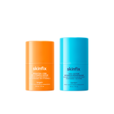 Skinfix Brighten + Firm 15% Vitamin C Serum and Exo + Ectoin Intensive Repair Baume side by side