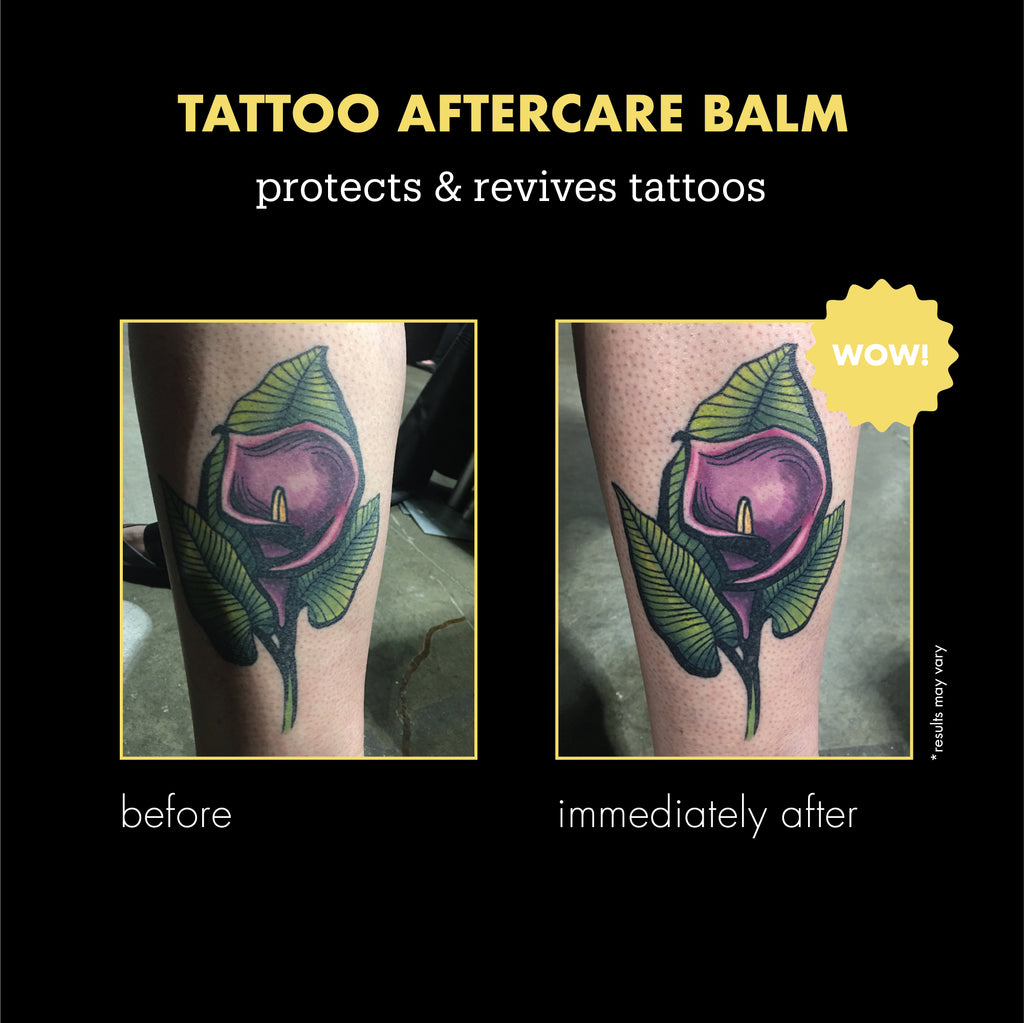 Inked+ Tattoo Aftercare Balm before & after 1