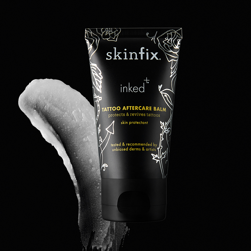 Inked+ Tattoo Aftercare Balm soldier + texture swatch 